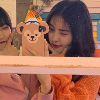 小女生可爱搞怪闺蜜头像一左一右！_15