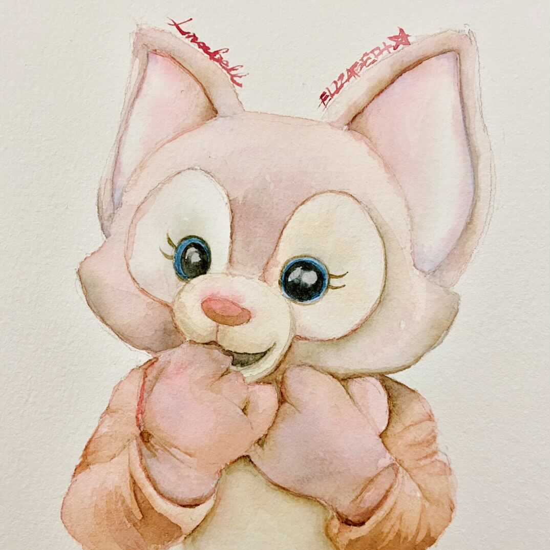 迪士尼小狐狸玲娜贝儿彩色简笔画图片大全_1