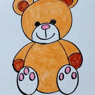 彩色卡通小熊简笔画图片大全