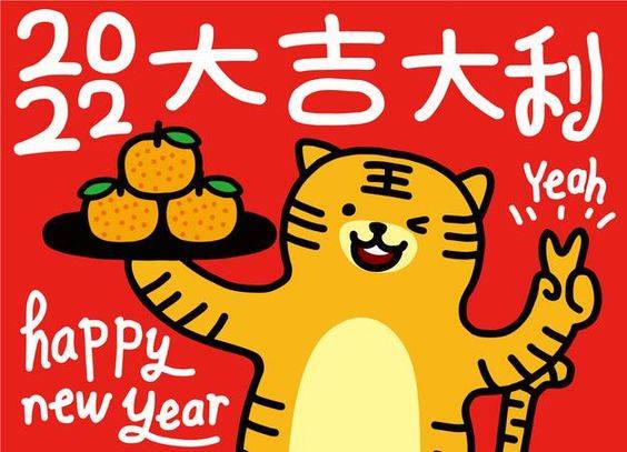 2022虎年元旦春节卡通老虎简笔画图片大全_3