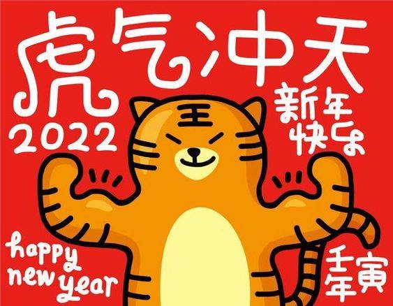 2022虎年元旦春节卡通老虎简笔画图片大全_2