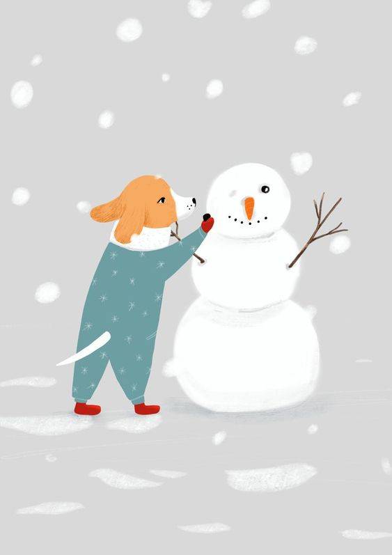 二十四节气—大雪卡通唯美高清图片大全_7