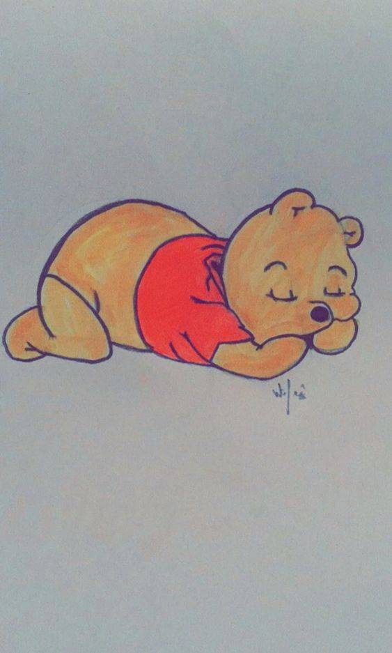 迪士尼小熊维尼彩色简笔画图片大全_7