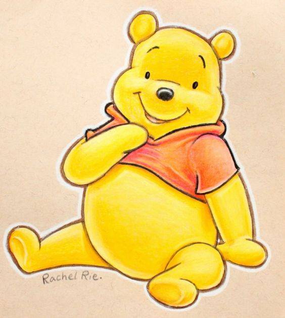 迪士尼小熊维尼彩色简笔画图片大全_3