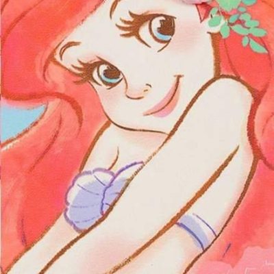 手绘版人鱼公主彩色简笔画图片大全