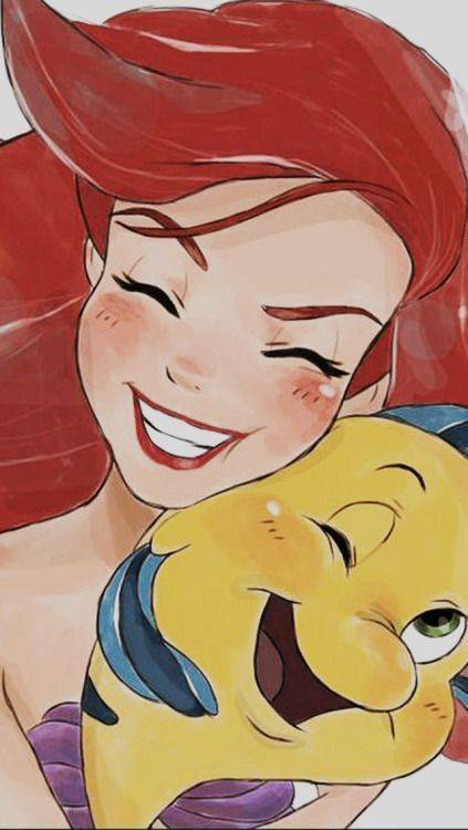 手绘版人鱼公主彩色简笔画图片大全_4
