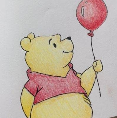 卡通维尼小熊彩色简笔画图片大全