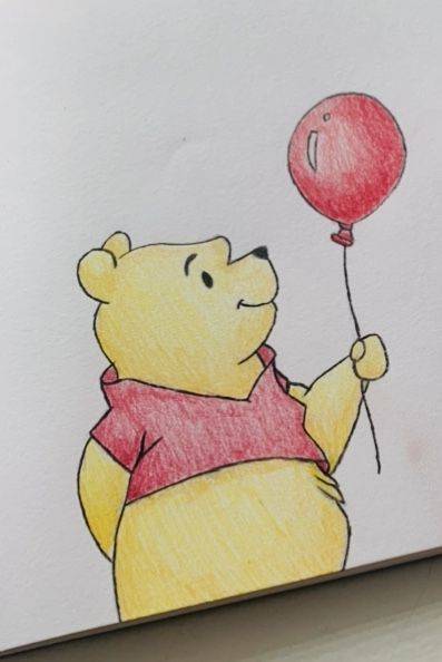 卡通维尼小熊彩色简笔画图片大全_8
