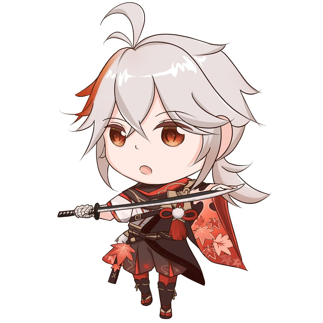《原神》枫原万叶Q版简笔画图片精选_1