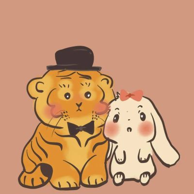 可爱奶凶萌萌虎情侣头像图片精选