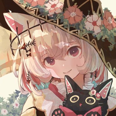 猫咪与少女治愈系兽耳少女高清图片精选