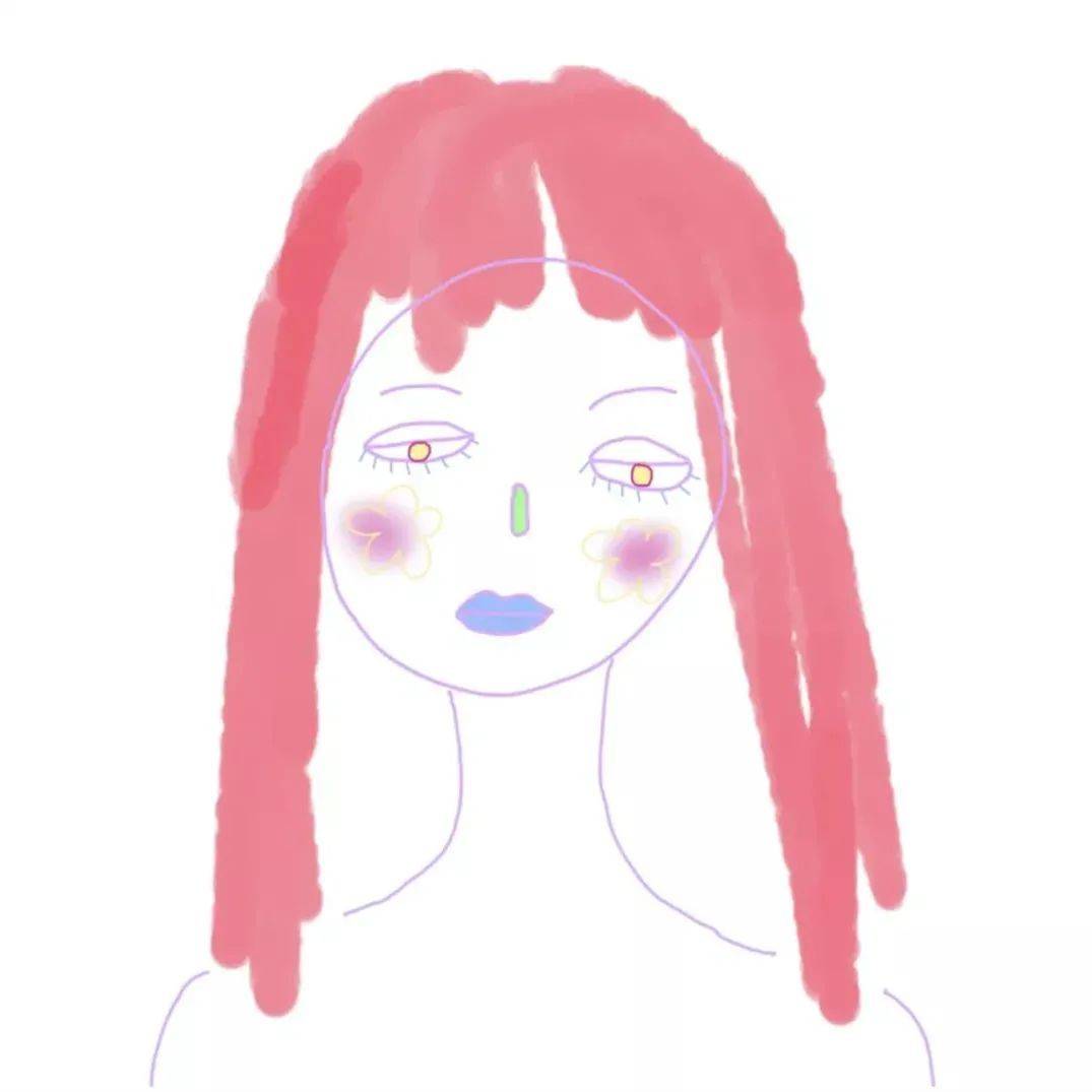 沙雕女孩搞怪简笔画头像高清图片精选_9