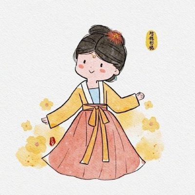 古风汉服长裙女孩简笔画图片大全