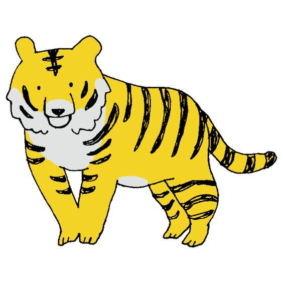 可爱的卡通老虎简笔画图片大全_8