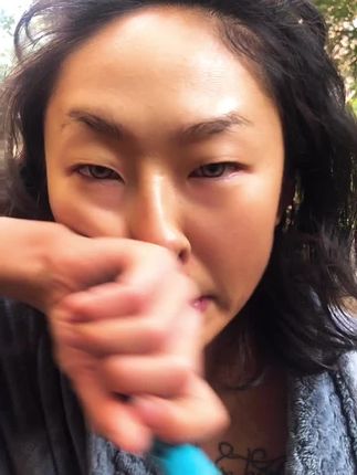 眯眯眼模特菜孃孃生活照 太丑了！_19