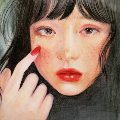 楚楚可怜的伤感女生彩绘版头像图片精选