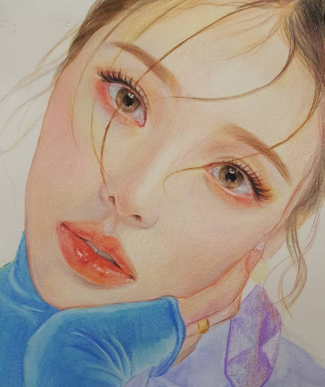 楚楚可怜的伤感女生彩绘版头像图片精选_8