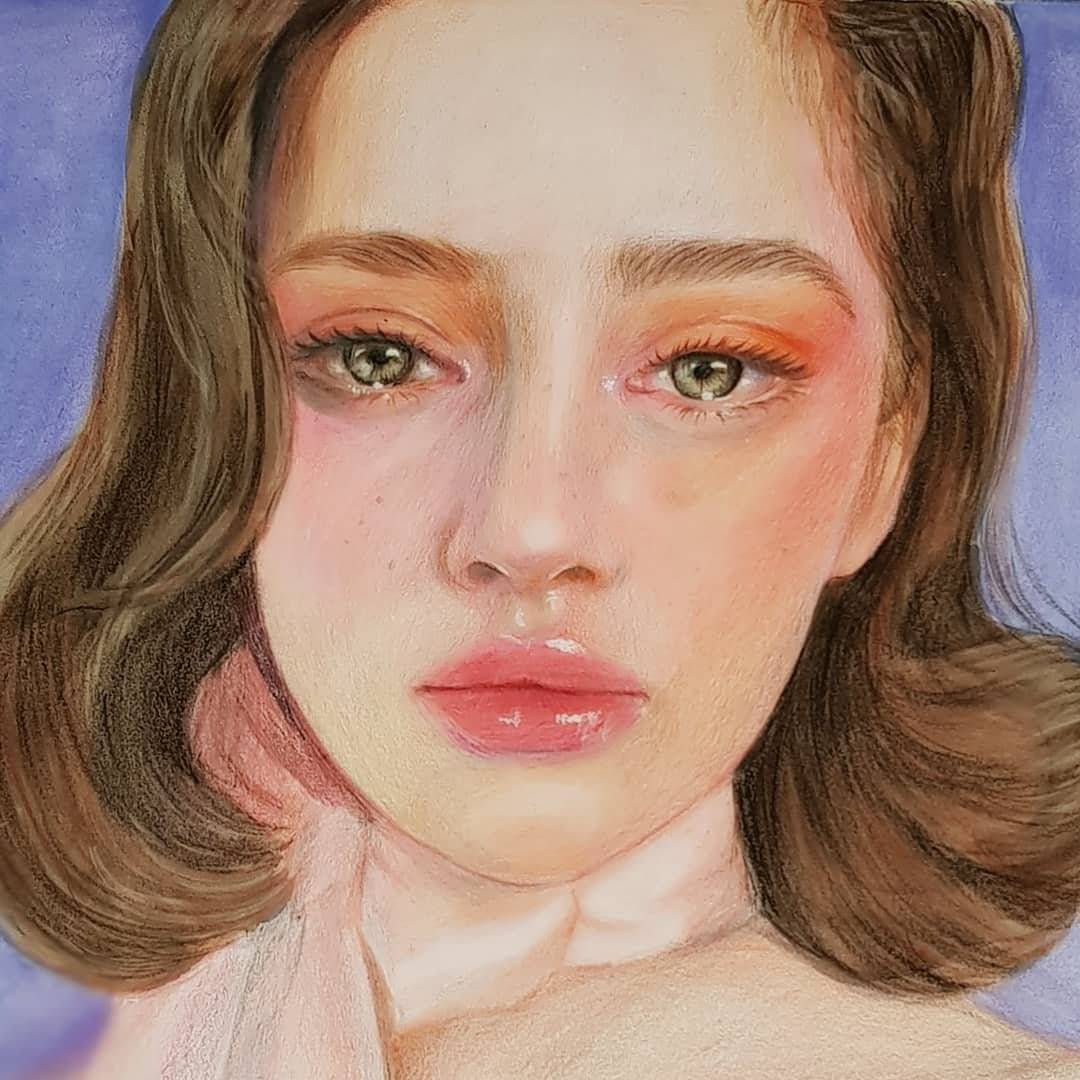 楚楚可怜的伤感女生彩绘版头像图片精选_3
