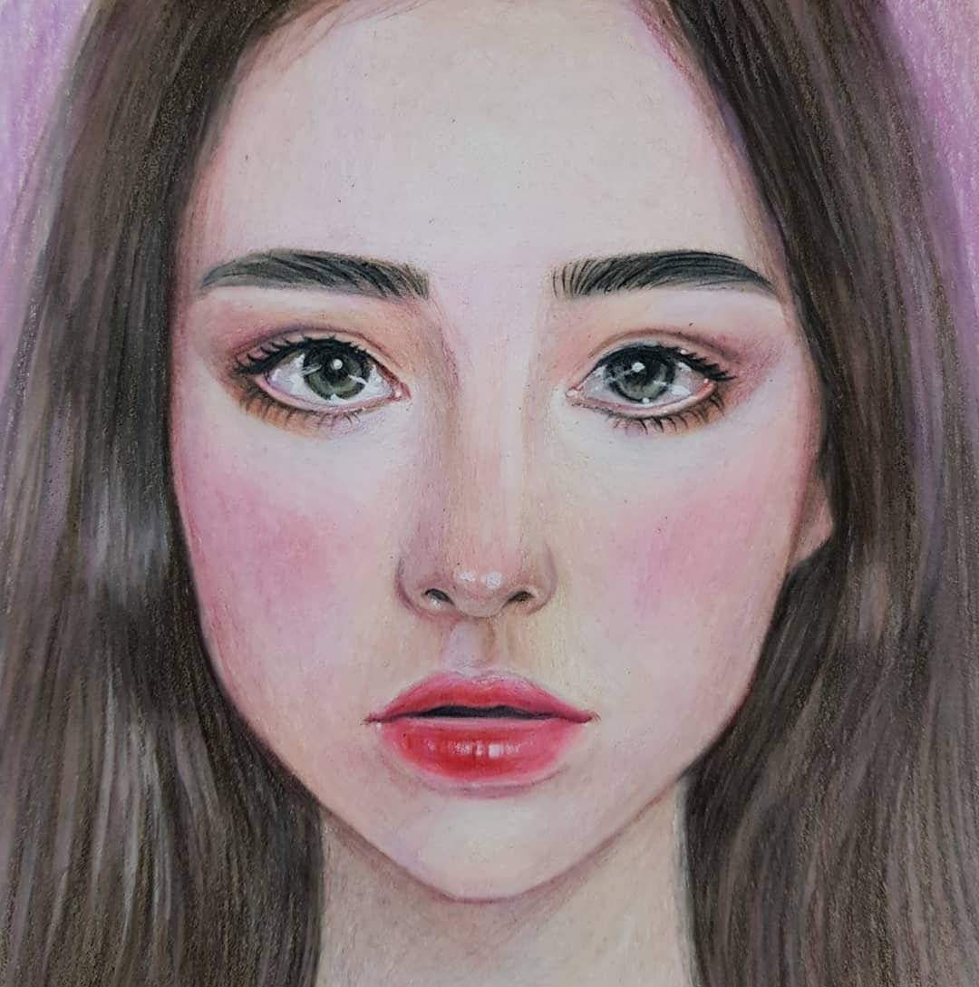 楚楚可怜的伤感女生彩绘版头像图片精选_1