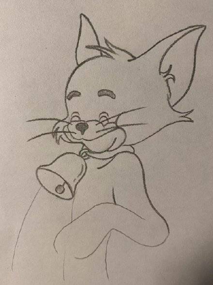 《猫和老鼠》汤姆猫简笔画画法教程图片_7
