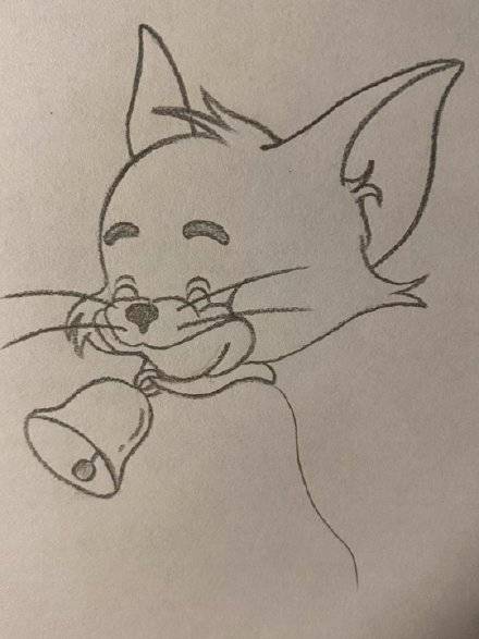 《猫和老鼠》汤姆猫简笔画画法教程图片_6