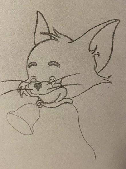 《猫和老鼠》汤姆猫简笔画画法教程图片_5