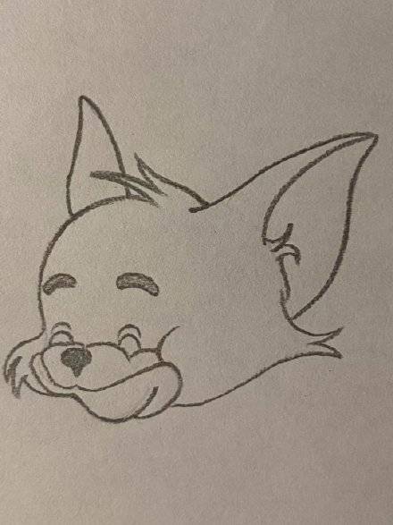 《猫和老鼠》汤姆猫简笔画画法教程图片_4