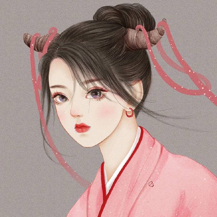 绝美古装十二星座女生头像 手绘古风头像图_11