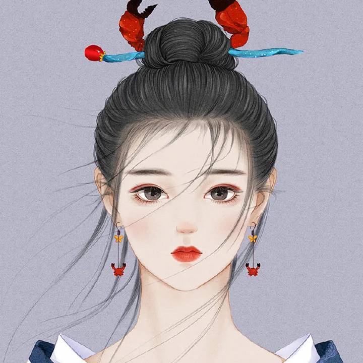 绝美古装十二星座女生头像 手绘古风头像图_7