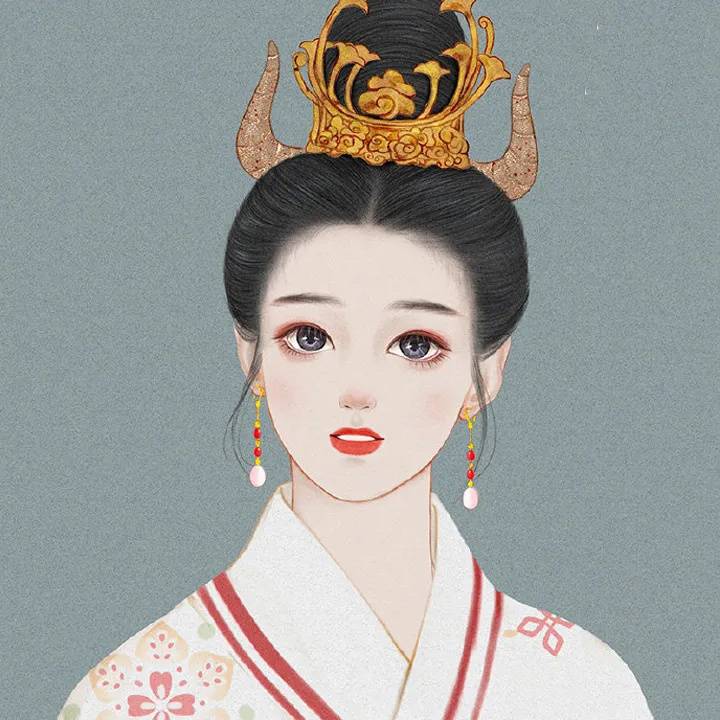 绝美古装十二星座女生头像 手绘古风头像图_6