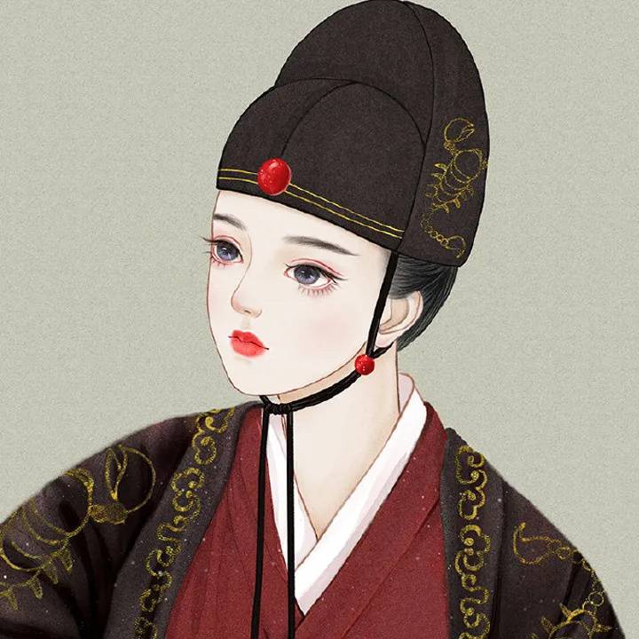 绝美古装十二星座女生头像 手绘古风头像图_2