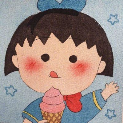 动漫樱桃小丸子可爱手绘版简笔画图片大全