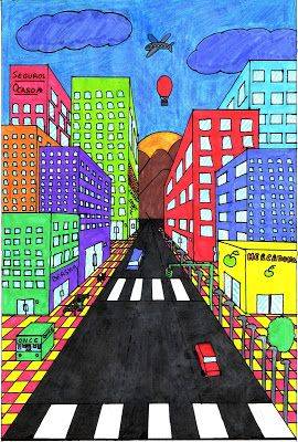 高楼大厦城市风景简笔画图片大全_9
