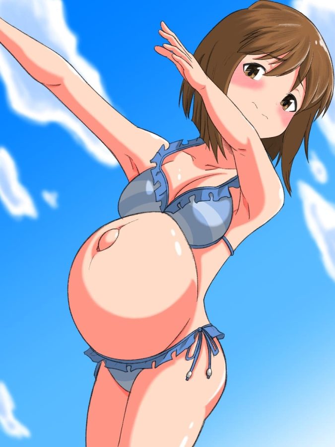 萩原雪步怀孕大肚子二次元图片_2