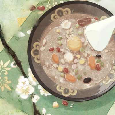 腊八粥插画作品 选自《腊月初八异事录》封面