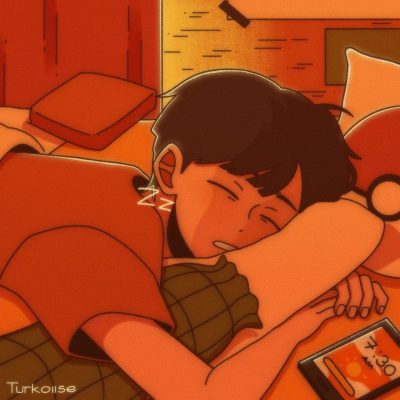 男女学生慵懒风卡通头像