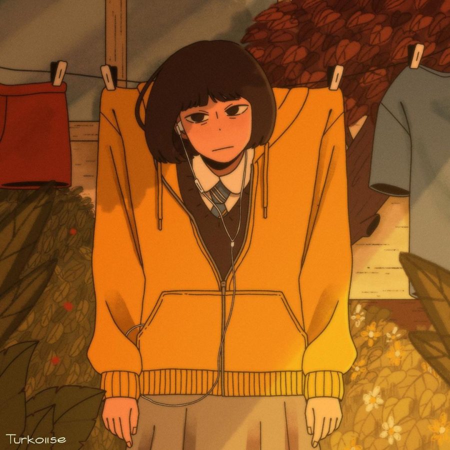 男女学生慵懒风卡通头像_7