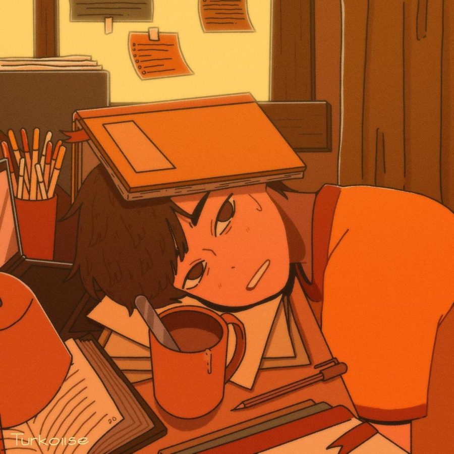 男女学生慵懒风卡通头像_8