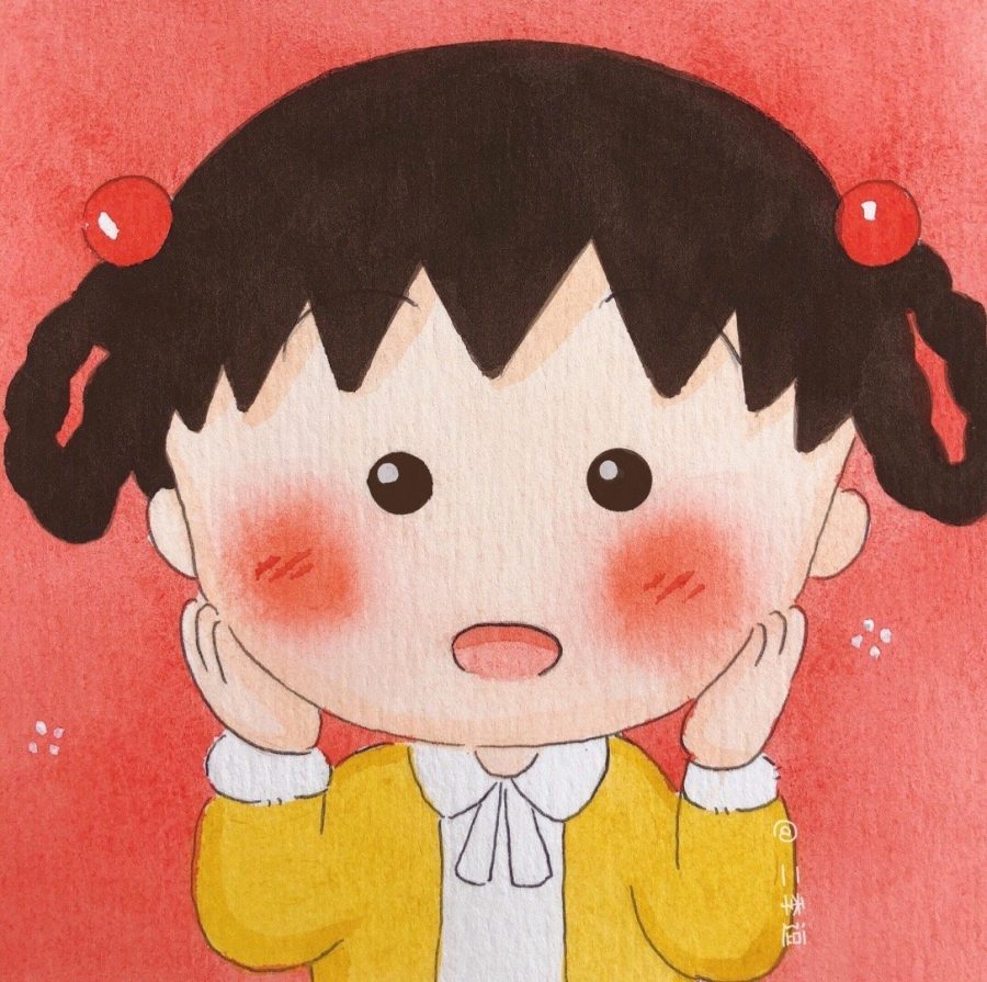 樱桃小丸子新年头像，平安喜乐 好运加倍_6