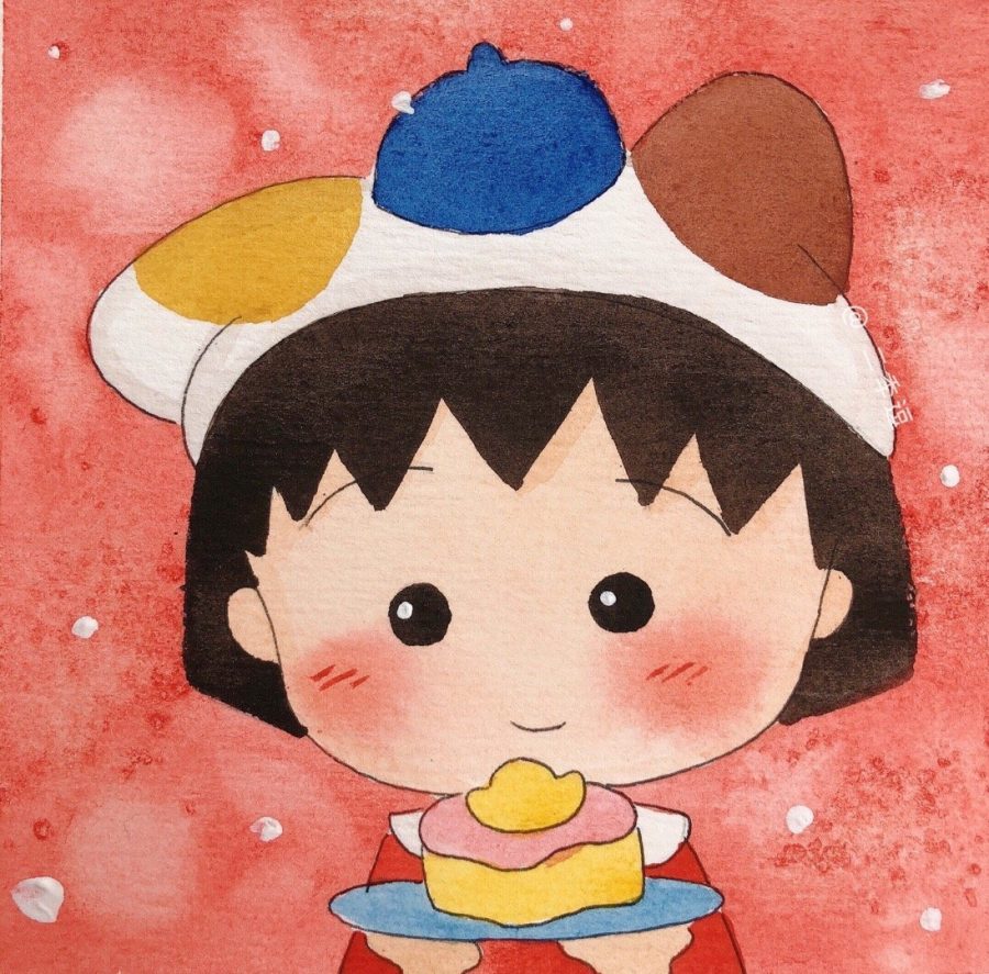 樱桃小丸子新年头像，平安喜乐 好运加倍_8