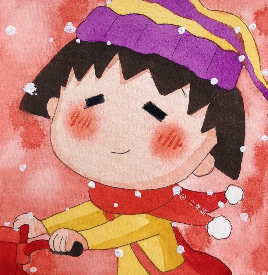 樱桃小丸子新年头像，平安喜乐 好运加倍_9