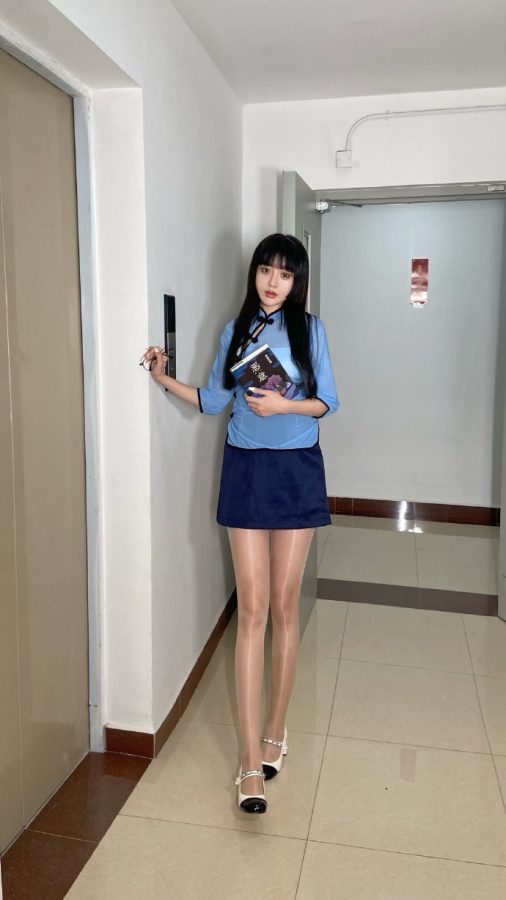 民国学生装女生复古写真，美女五四青年装_8