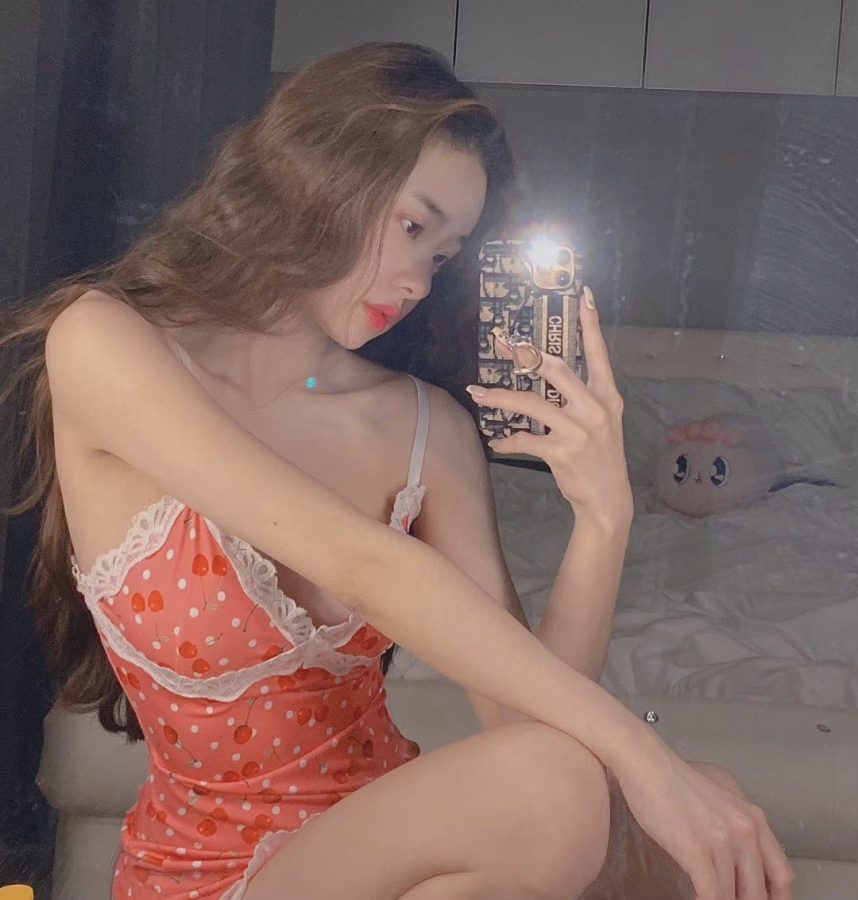 韩国颜值美女宋智雅 dear.zia粉色睡衣睡前自拍_7