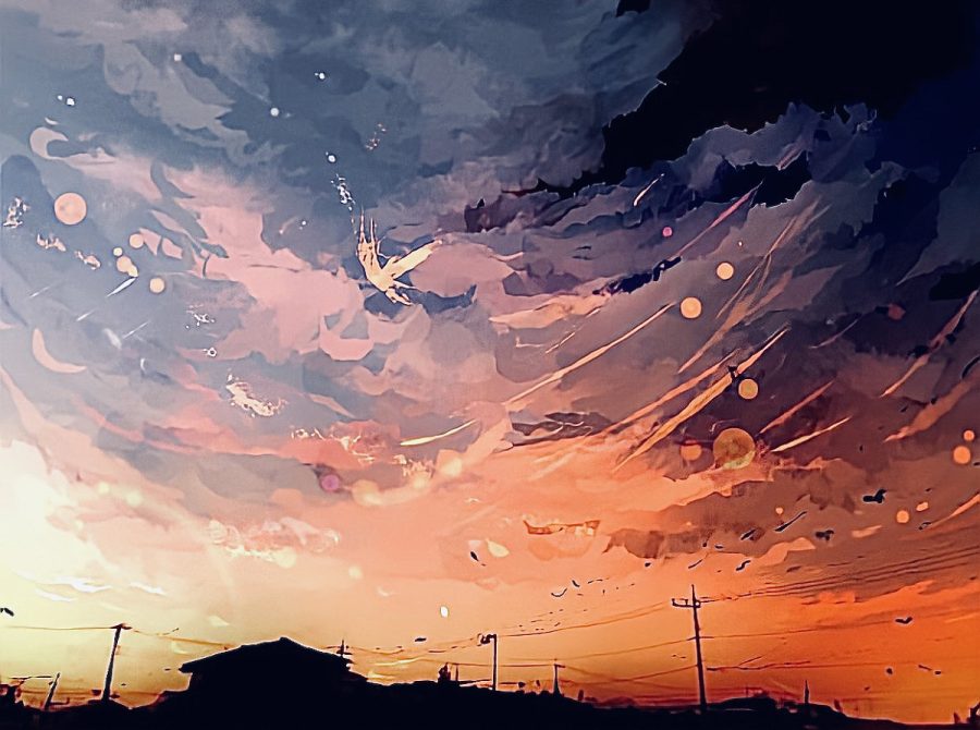 二次元暮光背影唯美图片_9
