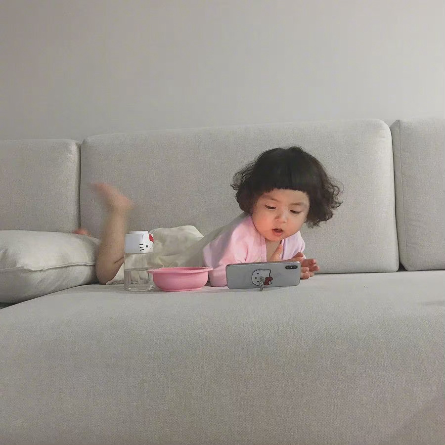 慵懒可爱女宝宝头像 这是放假的你吗?_5