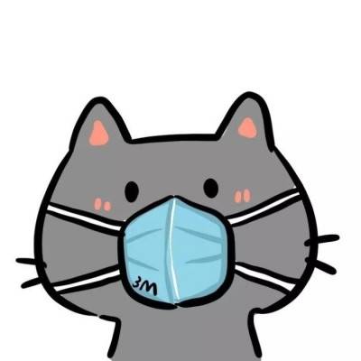 戴口罩的双人情侣头像卡通动漫风_9