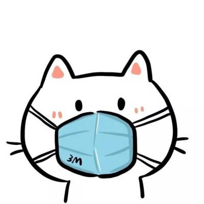 戴口罩的双人情侣头像卡通动漫风_10