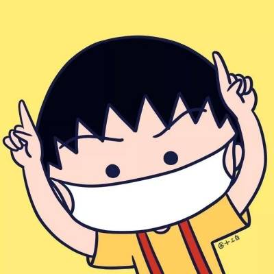 戴口罩的双人情侣头像卡通动漫风_23