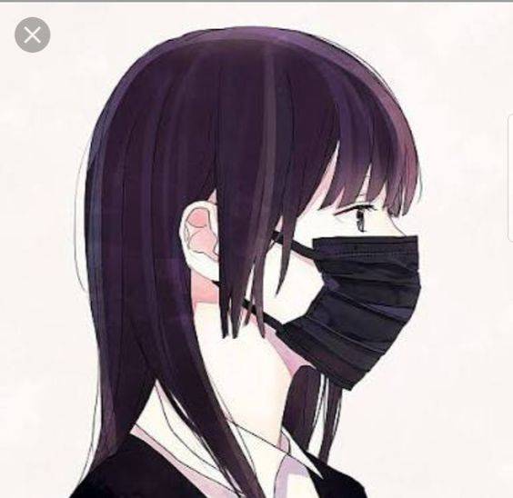 好看的不易撞的戴口罩漫画情侣头像一人一张一左一右_13
