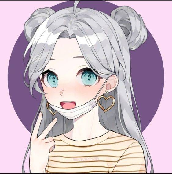 戴口罩女生头像动漫漫画风_2